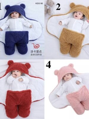 Baby Blanket Combo (৪ পিচ ব্রাউন+পিংক+বুলু+লাল )