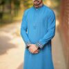 Premium Panjabi Vangchur - Petrol Blue