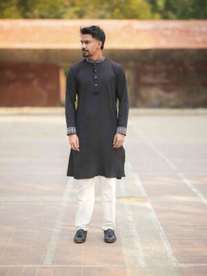 Premium Panjabi Vangchur -Black